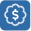 icon of dollar sign on badge