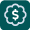 icon of a dollar sign on a badge