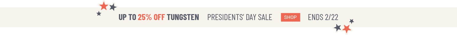 10% presidents' day sale
